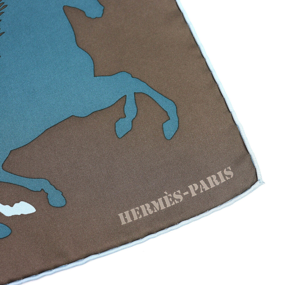 HERMES Black Silk Scarf - Picture 5 of 7